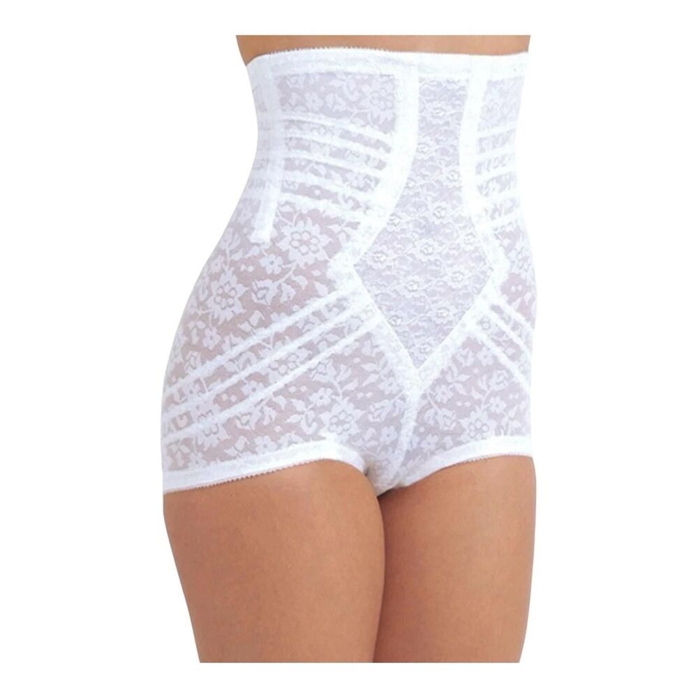 Rago Shapewear Girdle Shaper Panties Womens 2X/34 White Lace High Waist 6107 VTG
